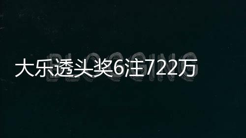 大乐透头奖6注722万2注追加 奖池余额7.95亿元